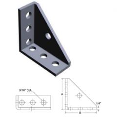 Strut Angle Fitting 90° Seven Hole 4-1/8" x 4-1/8"(25)