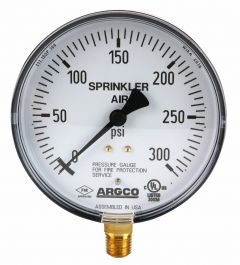 Fire Sprinkler Gauge 300# Air 1/4" NPT UL/FM USA