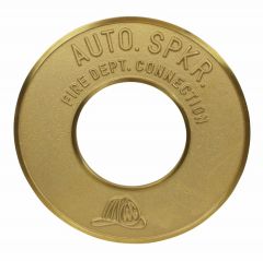 FDC Wallplate 4" IPS x 10" OD Brass (Auto Sprinkler)