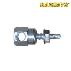 SAMMY STEEL SWDR-1.5 STEEL SIDEMOUNT 1/4-20 SHANK X 1" LENGTH WITH #5 NUT FOR 3/8" THREADED ROD