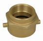 FDC Single 2-1/2"NPT x 2-1/2" Swivel NST Brass(open snoot)