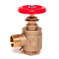 Fire Hose Angle Valve 1-1/2" F (NPT) x M (NST) UL,FM