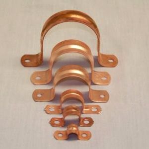 Two Hole Copper Coated Tubing Straps 1/2" (100/1000/6.5#)