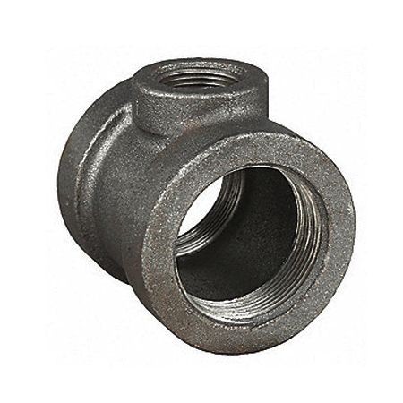 Pipe Fitting Cast Iron Reducing Tee 1" x 1" x 1/2"