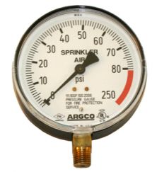 Fire Sprinkler Gauge Personalized 250# Air W/Retard Steel UL