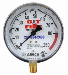 Fire Sprinkler Gauge Personalized 250#Air W/Retard UL/FM