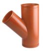 Grooved Lateral Wye 8" Painted Orange (Style 044)