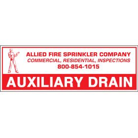 Sign Alum Personalized 6x2 Auxiliary Drain (100/3.4#)