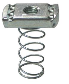 Strut(Channel) Nut 1/2" w/Long Spring Galv (100)