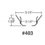 Escutcheon 2PC 403 Aluminum 3-1/4"Coverage 1"-1-3/8"Adj 1/2"