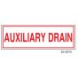 Sign Alum  6x2 Auxiliary Drain (100/1000/22#)