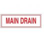 Sign Vinyl Decal 6 x 2 Main Drain