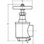 Fire Hose Angle Valve 1-1/2" F (NPT) x M (NST) UL,FM