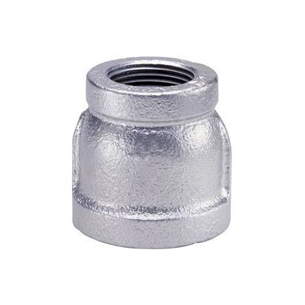 Pipe Fitting Malleable Galvanized Iron Reducing Coupling 1" x 1/2"