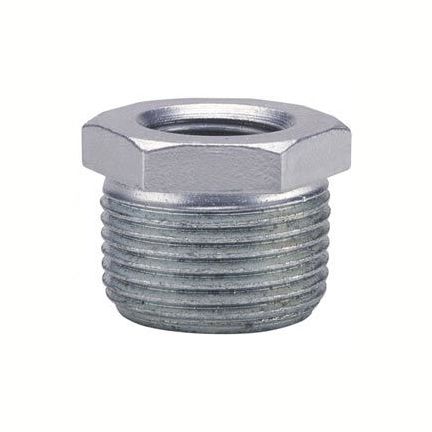 Pipe Fitting Malleable Galvanized Iron Bushing 2" x 1-1/4"